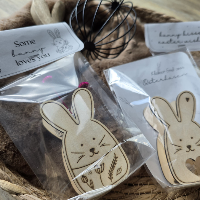 SVG Laser Datei 8 Designs Hasen Mini Hasen zum füllen mit Blumen, Geld oder Ballonlicht Designs Ostern Osterhase SVG-Datei – Bild 14