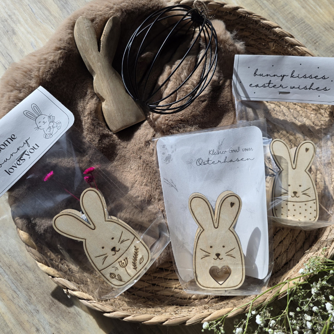 SVG Laser Datei 8 Designs Hasen Mini Hasen zum füllen mit Blumen, Geld oder Ballonlicht Designs Ostern Osterhase SVG-Datei – Bild 16