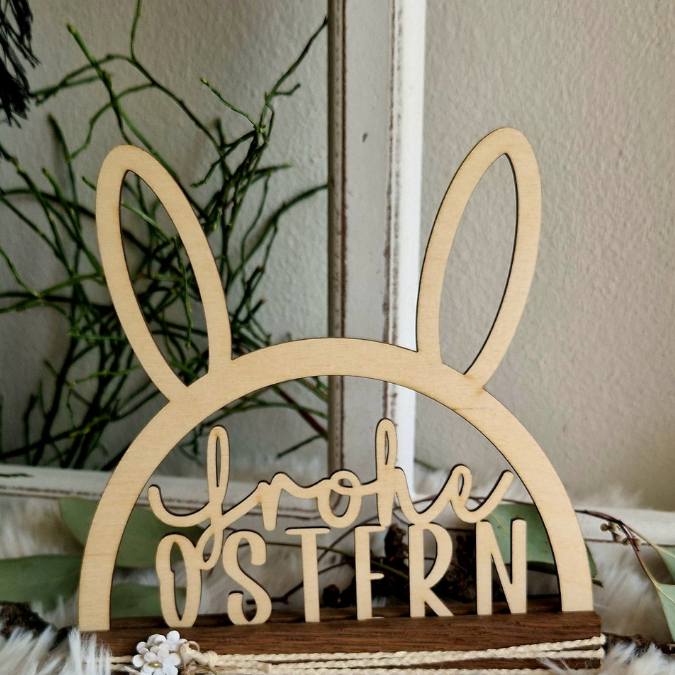 SVG Laser Datei Hasenbogen Klötzchenbogen Hasenohren Floral Osterei Osterdeko SVG Datei – Bild 32