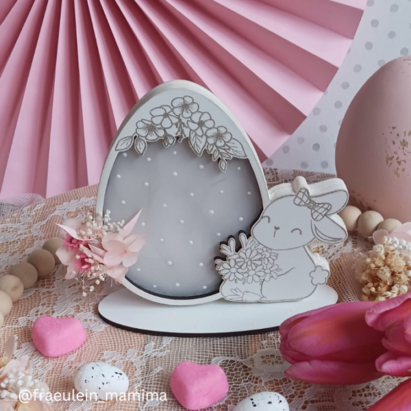 SVG Laser Datei Hase mit Ei Lichtei Lichtfigur beleuchtbar Osterdeko Lichtdatei 3mm und 4mm SVG Datei – Bild 10