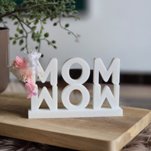STL 3D Druck Datei Schriftzug MOM WOW Muttertag Mama 3DDruck Datei