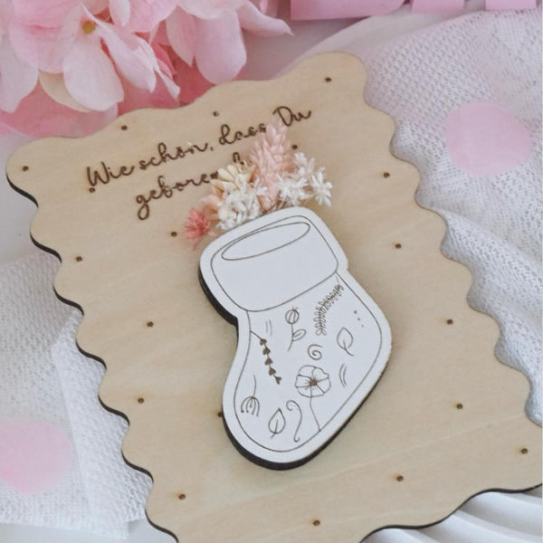 SVG Laser Datei - Karten zur geburt Baby geschenkidee zur Geburt für Blumen oder Geld Postkarten Grußkarten Laserdatei – Bild 25