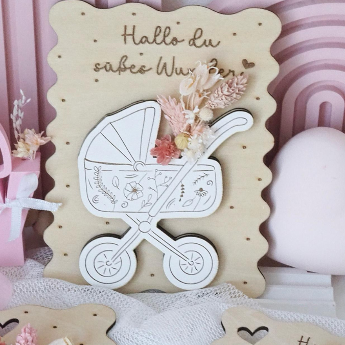 SVG Laser Datei - Karten zur geburt Baby geschenkidee zur Geburt für Blumen oder Geld Postkarten Grußkarten Laserdatei – Bild 31