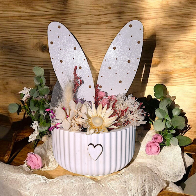 SVG Laser Datei 7 Designs Hasenohren Stecker Pflanzenstecker Caketopper Ostern Hasen Osterhase Ohren SVG-Datei – Bild 8