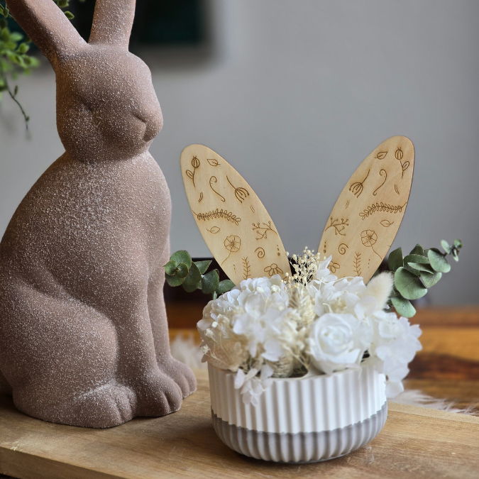 SVG Laser Datei 7 Designs Hasenohren Stecker Pflanzenstecker Caketopper Ostern Hasen Osterhase Ohren SVG-Datei – Bild 11