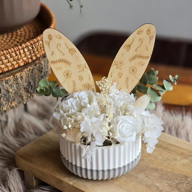 SVG Laser Datei 7 Designs Hasenohren Stecker Pflanzenstecker Caketopper Ostern Hasen Osterhase Ohren SVG-Datei – Bild 6