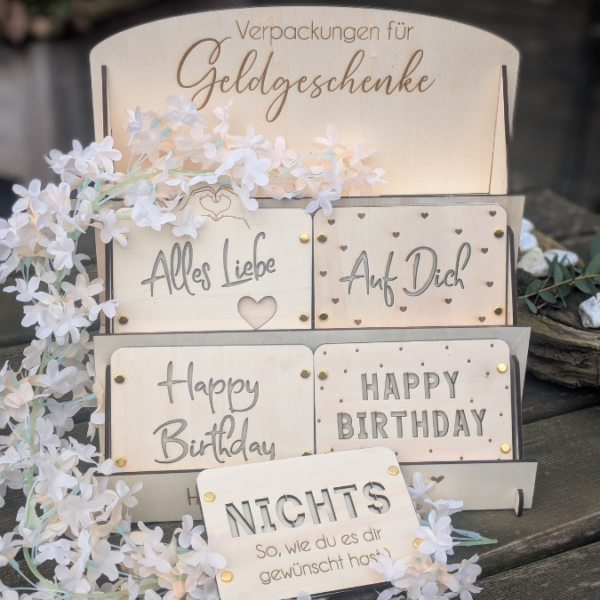 SVG Laser Datei - Laserdatei Postkartenständer regal für Gutscheinkarten 3mm 4mm Groß Postkartenregal Postkartenaufsteller Postkarten Grußkarten Laserdatei – Bild 3
