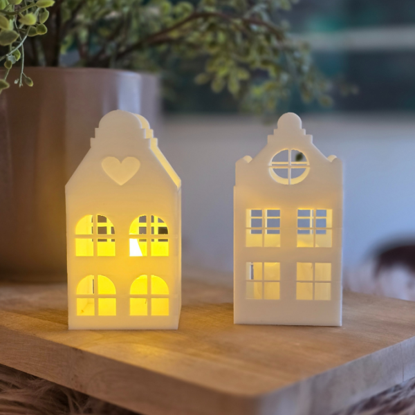 3D Druck Datei STL Teelichthäuschen Haus Häuser für LED Teelicht 3DDruck Datei – Bild 7