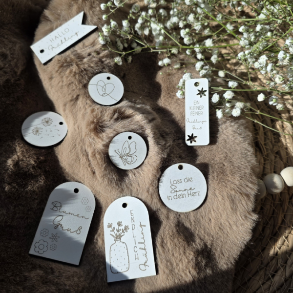 SVG Laser Datei Geschenkanhänger Frühling Blumen Blumengruß Etiketten Tags SVG-Datei – Bild 4