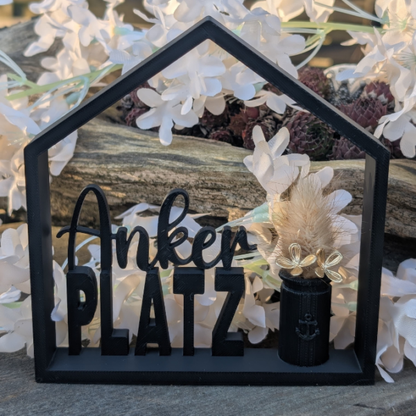 3D Druck Datei STL Haus Ankerplatz zum füllen Häuschen Häuschenliebe 3D-Druck Datei – Bild 5