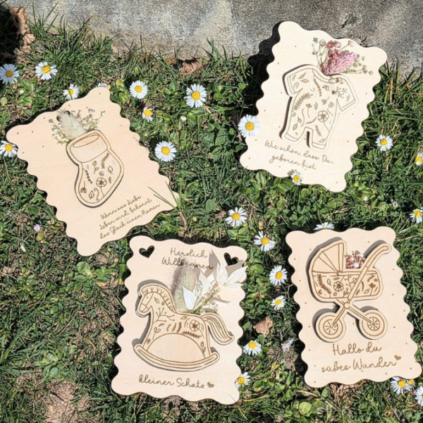 SVG Laser Datei - Karten zur geburt Baby geschenkidee zur Geburt für Blumen oder Geld Postkarten Grußkarten Laserdatei – Bild 30
