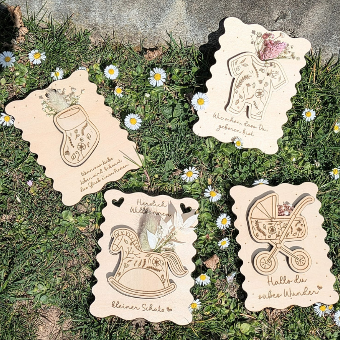 SVG Laser Datei - Karten zur geburt Baby geschenkidee zur Geburt für Blumen oder Geld Postkarten Grußkarten Laserdatei – Bild 30