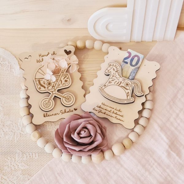 SVG Laser Datei - Karten zur geburt Baby geschenkidee zur Geburt für Blumen oder Geld Postkarten Grußkarten Laserdatei – Bild 21