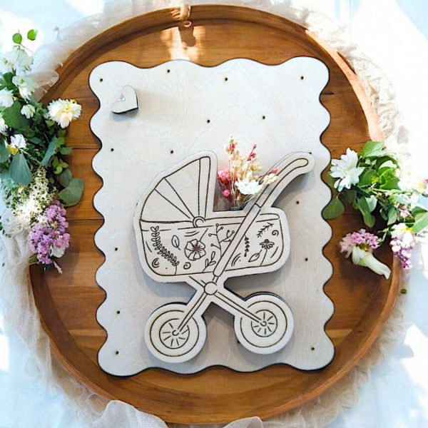 SVG Laser Datei - Karten zur geburt Baby geschenkidee zur Geburt für Blumen oder Geld Postkarten Grußkarten Laserdatei – Bild 9