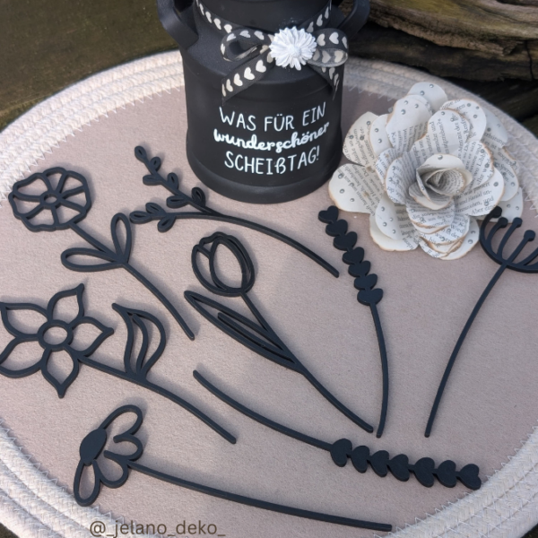 SVG Laser Datei Blumen Flowers Holzblumen Laserdatei – Bild 4