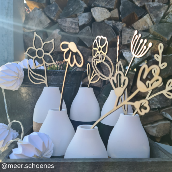 SVG Laser Datei Blumen Flowers Holzblumen Laserdatei – Bild 10