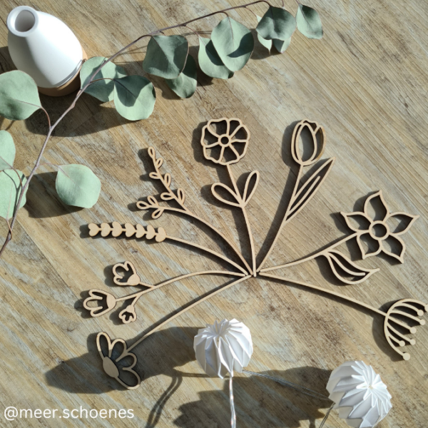 SVG Laser Datei Blumen Flowers Holzblumen Laserdatei – Bild 21