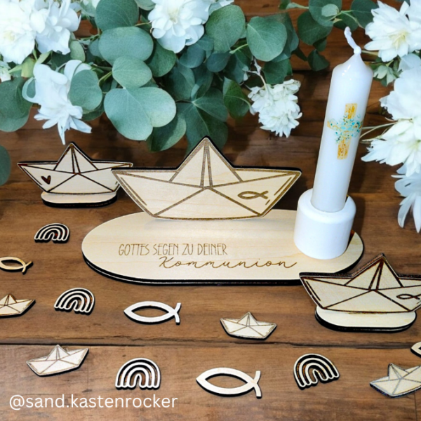 SVG Laser Datei KIRCHE Regenbogen und Papierboot für Geldgeschenke Taufe Konfirmation Kommunion Firmung 3mm und 4mm SVG Datei – Bild 28