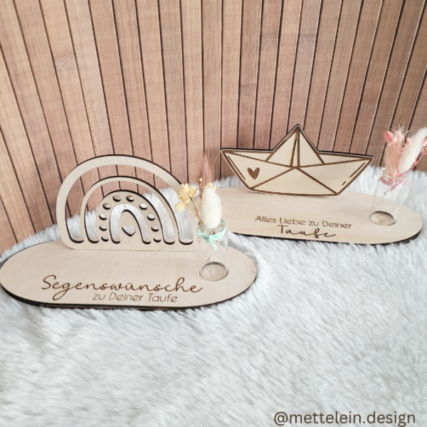 SVG Laser Datei KIRCHE Regenbogen und Papierboot für Geldgeschenke Taufe Konfirmation Kommunion Firmung 3mm und 4mm SVG Datei – Bild 4