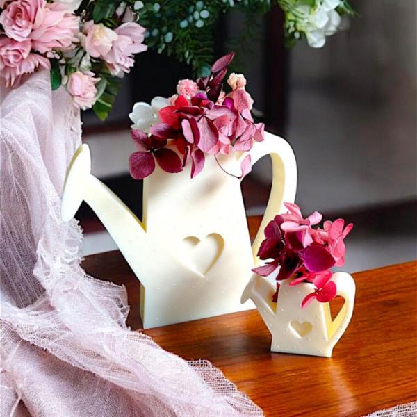 STL 3D Druck Datei Gießkanne Kanne 2er Set zum dekorieren mit Blumen Deko Geschenkidee 3D-Druck Datei – Bild 8