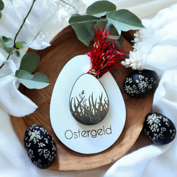 Laserdatei Ostern Geschenkkarten Eier Ostereier für Trockenblumen oder Geldgeschenke Verpackung Kleinigkeiten Geschenkidee SVG Laser Datei – Bild 10