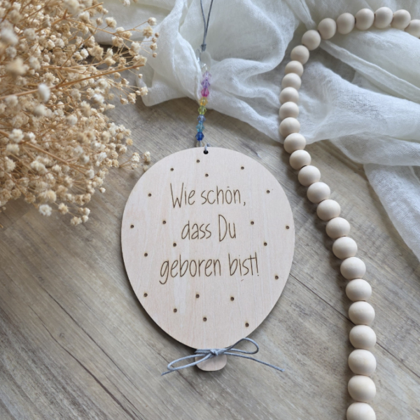 SVG Laserdatei 2er Set Luftballon Kinderzimmerdeko Türschild Sei frech wild und wunderbar & Wie schön das du geboren bist SVG-Datei – Bild 16