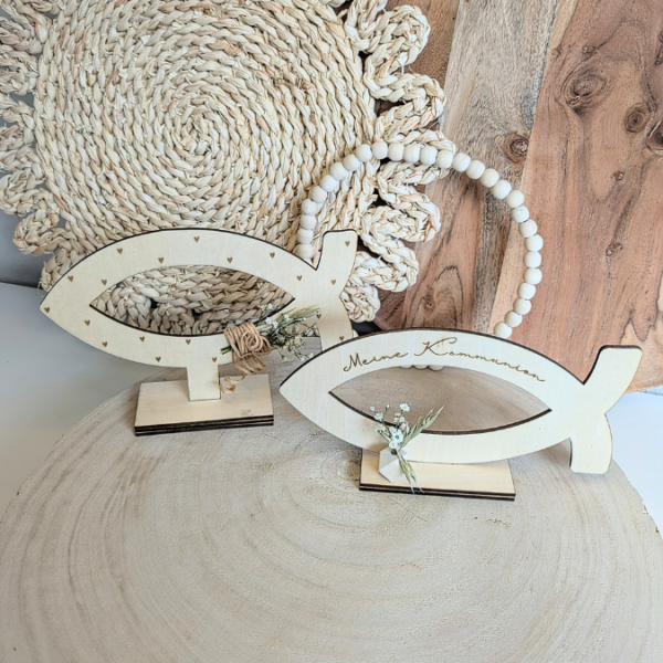 Fische für kirchliche Anlässe Taufe Konfirmation Kommunion Geldgeschenk 3mm und 4mm Holz zum Stellen SVG Laserdatei Laserfile Lasercut Svgdatei – Bild 11