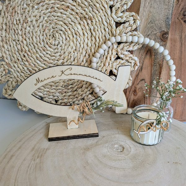 Fische für kirchliche Anlässe Taufe Konfirmation Kommunion Geldgeschenk 3mm und 4mm Holz zum Stellen SVG Laserdatei Laserfile Lasercut Svgdatei – Bild 3