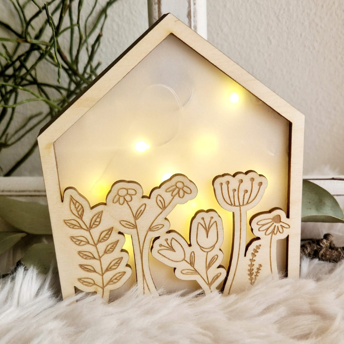 SVG Laser Datei Frühlingshaus zum beleuchten Lichthaus Ostern Zuhause für Transparentpapier Laserdatei SVG Datei – Bild 6