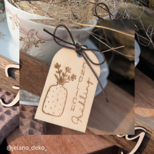 SVG Laser Datei Geschenkanhänger Frühling Blumen Blumengruß Etiketten Tags SVG-Datei – Bild 7