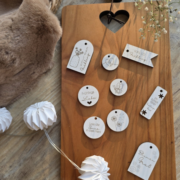 SVG Laser Datei Geschenkanhänger Frühling Blumen Blumengruß Etiketten Tags SVG-Datei – Bild 8