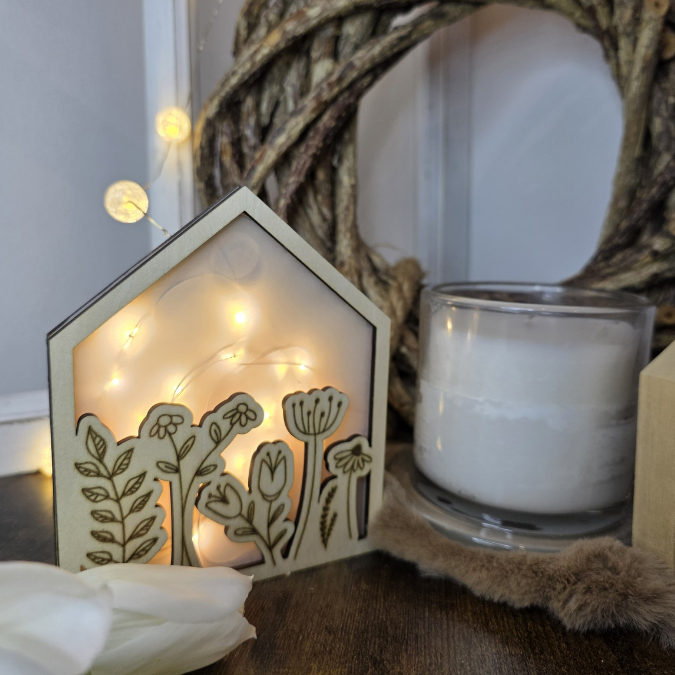 SVG Laser Datei Frühlingshaus zum beleuchten Lichthaus Ostern Zuhause für Transparentpapier Laserdatei SVG Datei – Bild 11