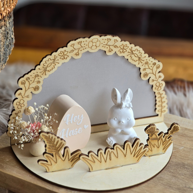 3mm und 4mm Kulisse für Gießteile und Kleinigkeiten Frühlingskulisse Teller zum dekorieren Dekoteller StänderSVG Laser Datei – Bild 8