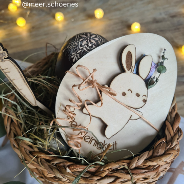 Laserdatei Ostern Geschenkkarten Eier Ostereier für Trockenblumen oder Geldgeschenke Verpackung Kleinigkeiten Geschenkidee SVG Laser Datei – Bild 12