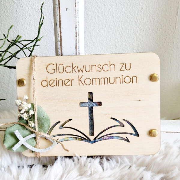 SVG Laser Datei Geldgeschenk Verpackung für Geld 4 Designs kirchliche Anlässe Taufe Konfirmation Kommunion Firmung Gutscheinkarten SVG-Datei Geldkarten – Bild 5