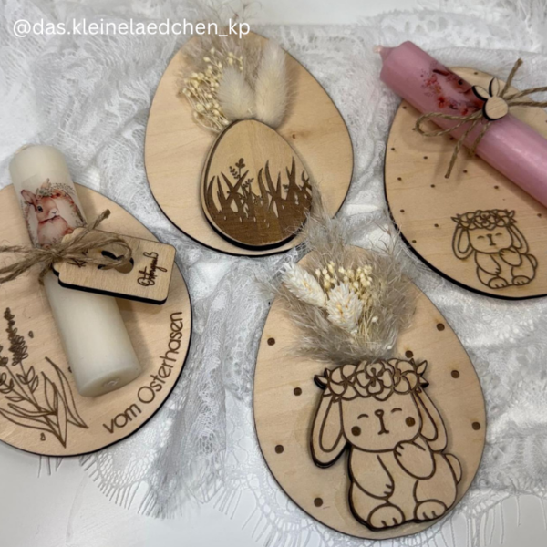 Laserdatei Ostern Geschenkkarten Eier Ostereier für Trockenblumen oder Geldgeschenke Verpackung Kleinigkeiten Geschenkidee SVG Laser Datei – Bild 13