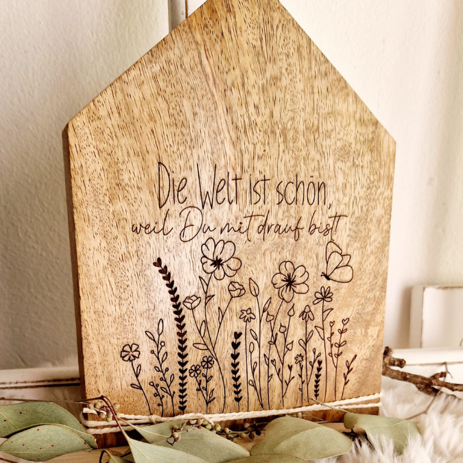 SVG Laser Datei Die Welt ist schön weil du mit drauf bist Blumenwiese Lineart Monoline singleline filigran Handgezeichnet SVG Datei – Bild 6