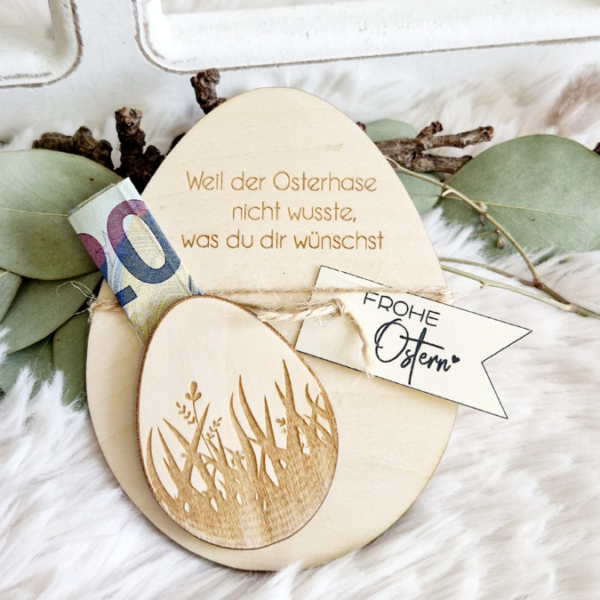 Laserdatei Ostern Geschenkkarten Eier Ostereier für Trockenblumen oder Geldgeschenke Verpackung Kleinigkeiten Geschenkidee SVG Laser Datei – Bild 19