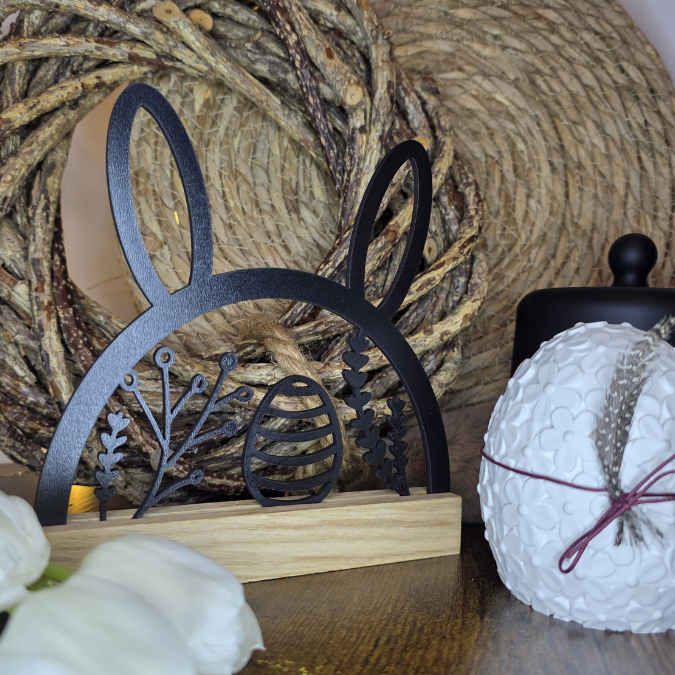 SVG Laser Datei Hasenbogen Klötzchenbogen Hasenohren Floral Osterei Osterdeko SVG Datei – Bild 6