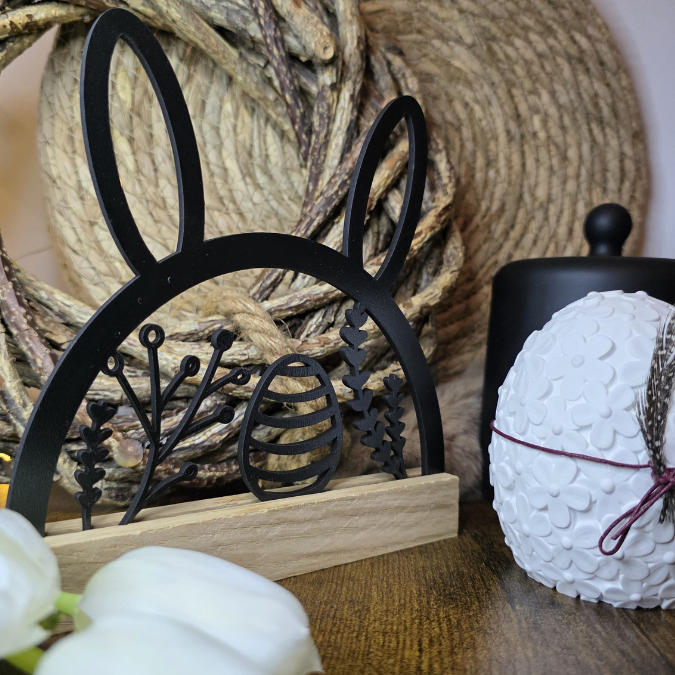 SVG Laser Datei Hasenbogen Klötzchenbogen Hasenohren Floral Osterei Osterdeko SVG Datei – Bild 10