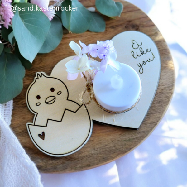 SVG Laser Datei Teelichthalter Ostern Eier XXL Verschiedene Designs Frühling Hasen Kücken Osterdeko Lasercut – Bild 4