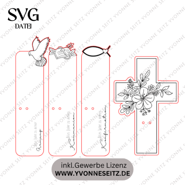SVG Laser Datei Kirchliche Anlässe Halter für Geldgeschenke und Kerzen Laserdatei – Bild 2