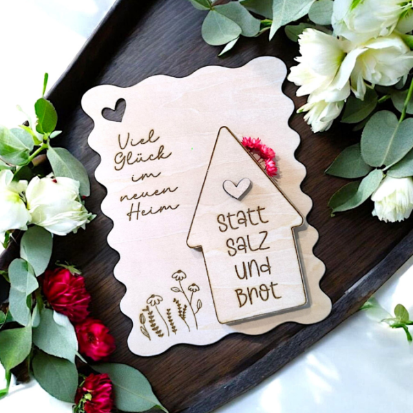 SVG Laser Datei - Karten zum Einzug Umzug erste eigene Wohnung Eigenheim Hauskauf für Blumen oder Geld Postkarten GrußkartenLaserdatei – Bild 5