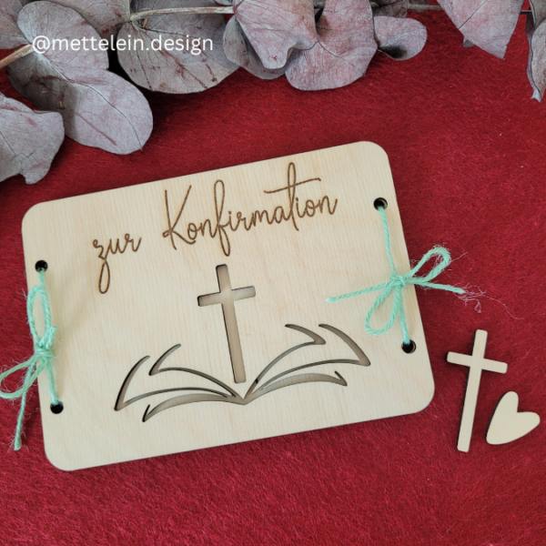 SVG Laser Datei Geldgeschenk Verpackung für Geld 4 Designs kirchliche Anlässe Taufe Konfirmation Kommunion Firmung Gutscheinkarten SVG-Datei Geldkarten – Bild 7