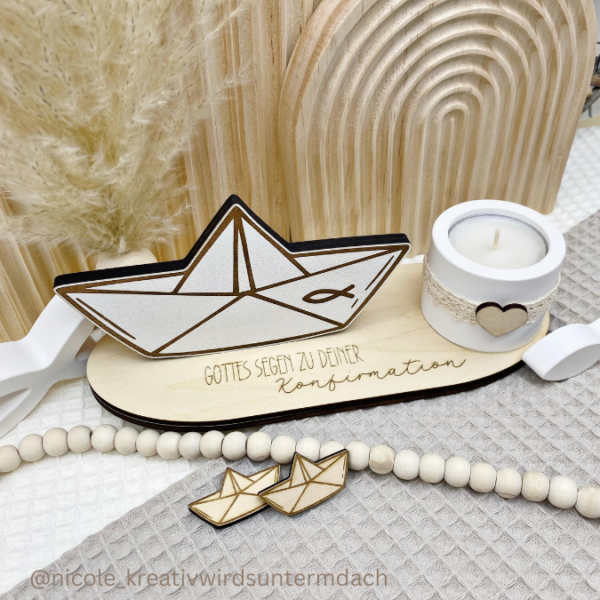 SVG Laser Datei KIRCHE Regenbogen und Papierboot für Geldgeschenke Taufe Konfirmation Kommunion Firmung 3mm und 4mm SVG Datei – Bild 29