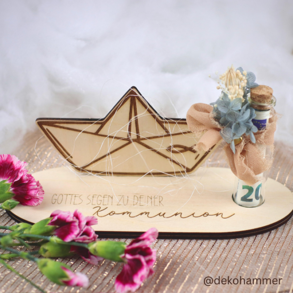 SVG Laser Datei KIRCHE Regenbogen und Papierboot für Geldgeschenke Taufe Konfirmation Kommunion Firmung 3mm und 4mm SVG Datei – Bild 8