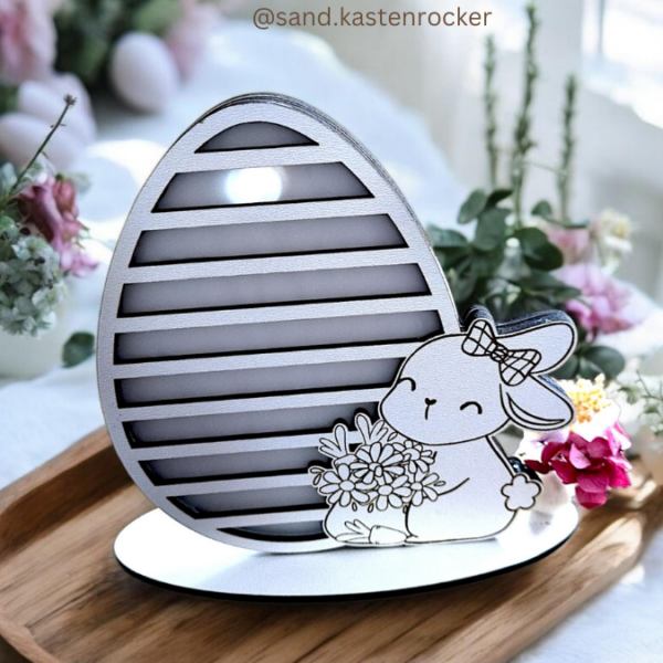 SVG Laser Datei Hase mit Ei Lichtei Lichtfigur beleuchtbar Osterdeko Lichtdatei 3mm und 4mm SVG Datei – Bild 11