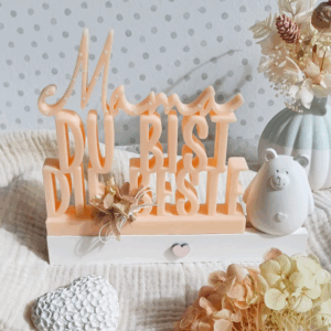 STL 3D Druck Datei Schriftzug Mama du bist die beste Muttertag 3DDruck Datei