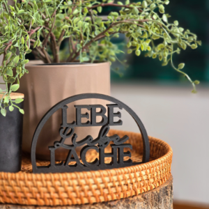 STL 3D Druck Datei Lebe liebe lache Aufsteller Bogen 3DDruck Datei