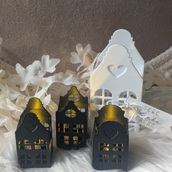 3D Druck Datei STL Teelichthäuschen Haus Häuser für LED Teelicht 3DDruck Datei – Bild 6